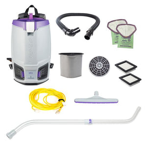 Proteam Gofit 6QT | Backpack Vacuum | 12.9lbs | Electric | With Tools | HEPA | 3 Year Warranty