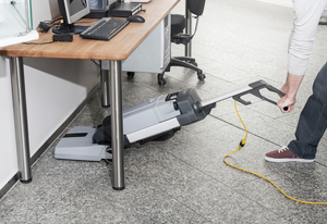 Advance SC100, Floor Sweeper-Scrubber, 12", .8 Gallon, Electric, Forward and Reverse, Cylindrical, 3 Year Warranty