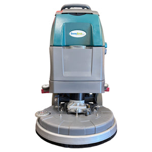 Walk Behind Floor Scrubber, 20", 12.5 Gallon, Battery, Pad Assist, Disk, 2/2/1 Warranty