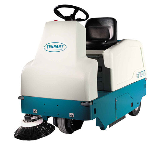 Refurbished, Tennant 6100, Floor Sweeper, 30", 22 Gallon Hopper, Ride On, Battery