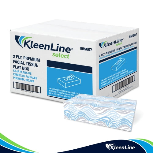 Facial Tissue | Premium | KleenLine Select 2-Ply | 3000 Tissues Per Case