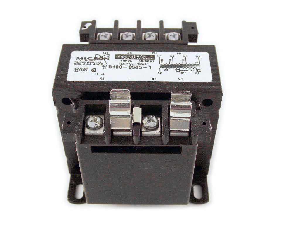 Transformer, 115/208/230-24V AC: 100V A Fused