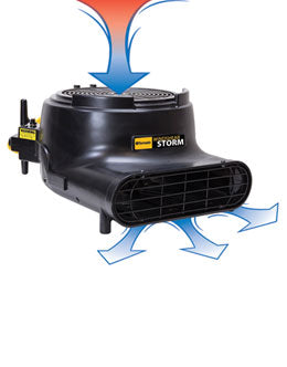 Tornado® Windshear Storm, Air Mover, 1/4 HP, 3400 FMP, Daisy Chain On Deluxe Only, Stackable, 18lbs, 2.8AMPs, 1 Year Warranty