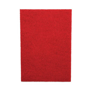Buffing Floor Pads, 28 X 14, Red, 10/carton