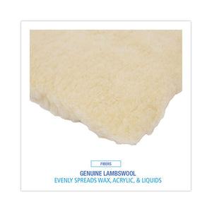 Mop Head, Finish Applicator, Lambswool, 16-inch, White