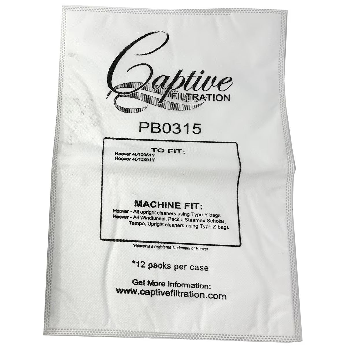 Aftermarket 4010801Y, AR10145, 1-RY3650-000, Fits Hoover Windtunnel, Hoover Tempo, Pacific Steamex Scholar, Type Y & Type Z, 3 pack