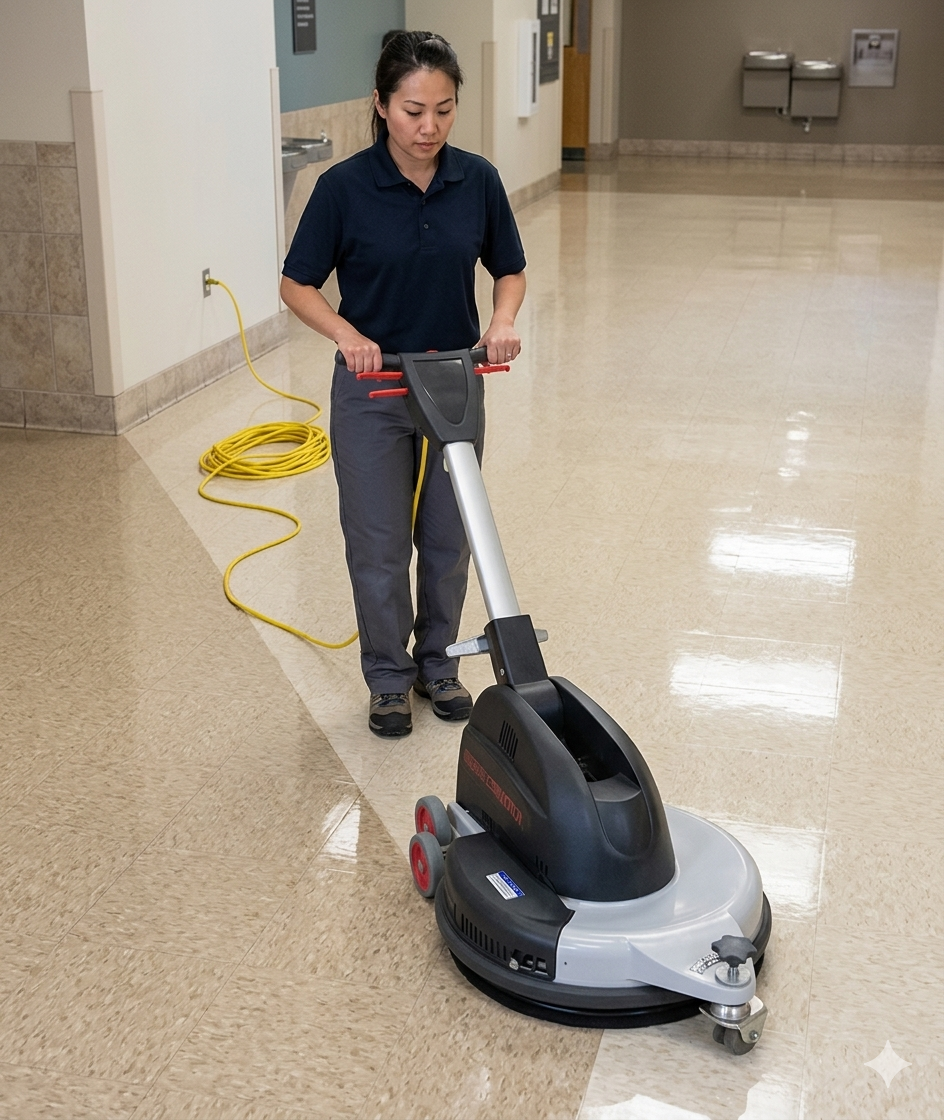 Floor Burnisher, 20",  2000 RPMs, Dust Control, 3/3/1 Warranty