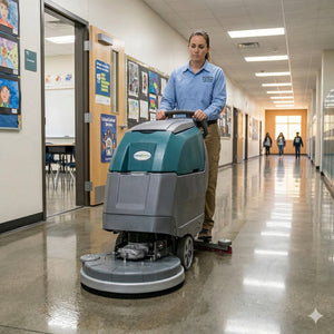 Walk Behind Floor Scrubber, 20", 12.5 Gallon, Battery, Pad Assist, Disk, 2/2/1 Warranty, Lifetime Warranty On Vacuum Motor, SSRLA510S
