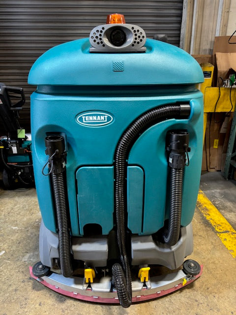 Refurbished Tennant T12, Rider Floor Sweeper-Scrubber, 32", 35 Gallon, Battery, Cylindrical, 9/1/1 Warranty