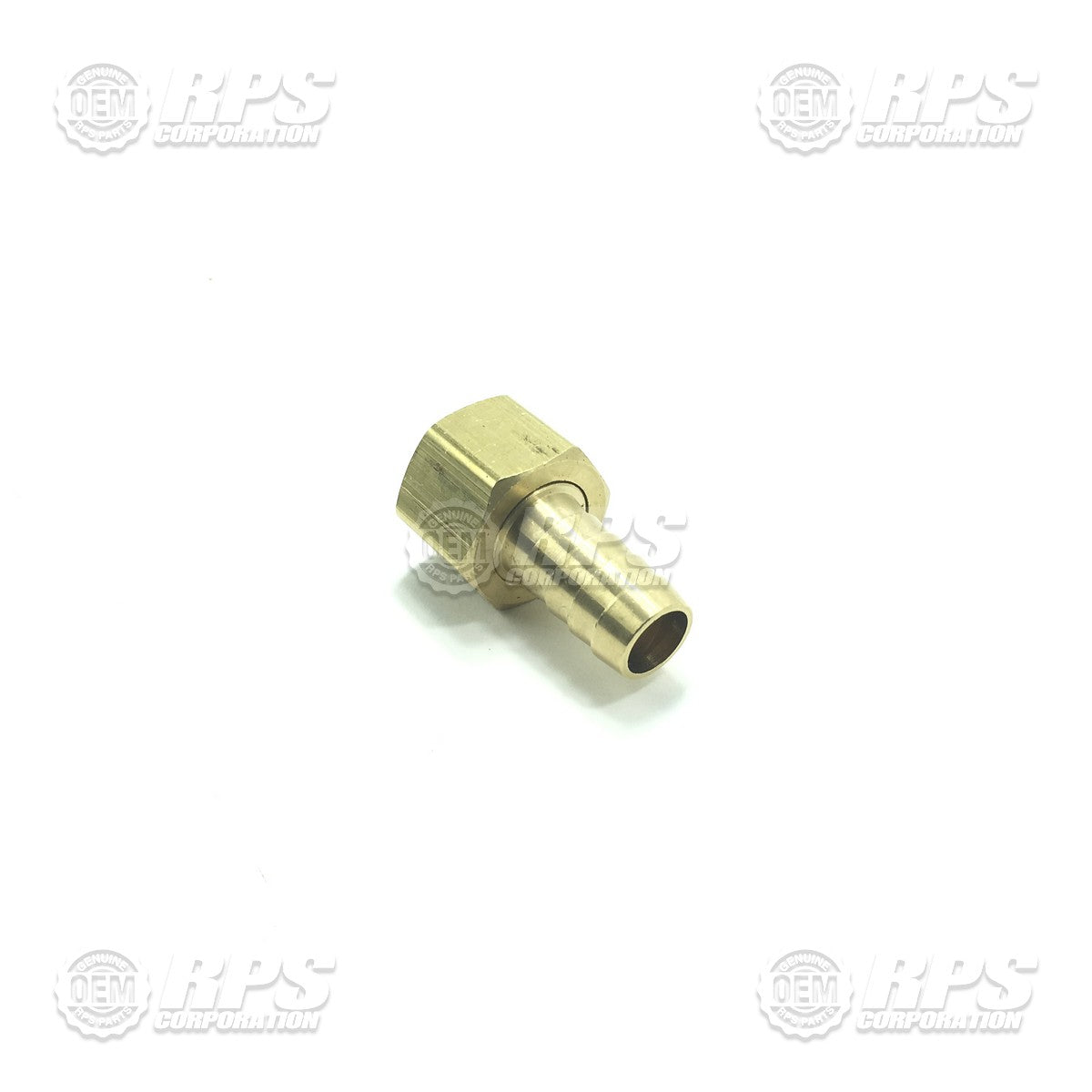 FactoryCat/Tomcat M-5365K31, Fitting, 1/2" NPSM x 1/2" Barb, Swivel, Brass