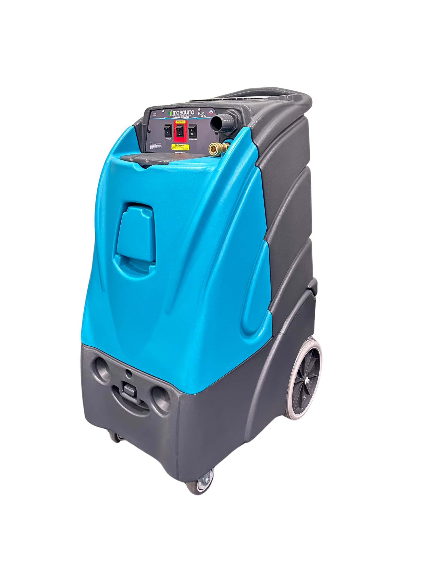 Mosquito Blue | Carpet Extractor | 12 Gallon | 120, 220 or 500 PSI | Hot or Cold Water | Machine Only | 1 Year Warranty
