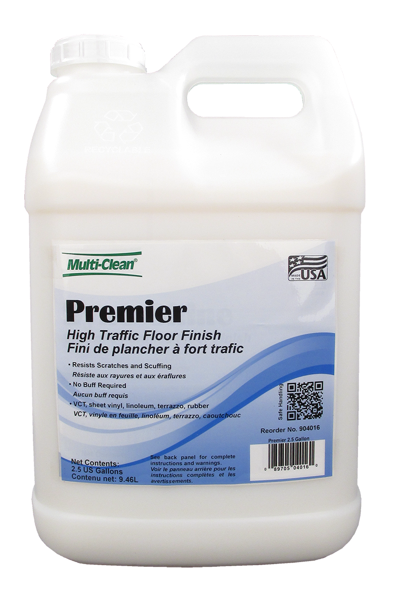 904015 | Multi-Clean Premier | Low Maintenance Floor Finish | 20% Solids | 24 X 2.5 Gallons
