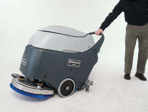 Advance SC450, Walk Behind Floor Scrubber, 20", 10.5 Gallon, Battery, Pad Assist, Disk, 3 Year Warranty