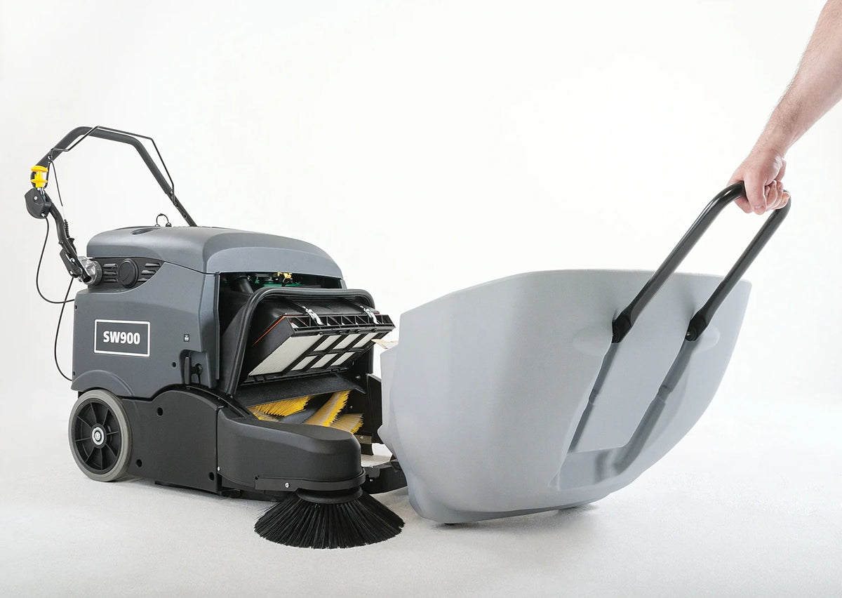 Advance SW900, Floor Sweeper, 41", 15 Gallon Hopper, Battery, Self Propel, Dual Side Broom, 3 Year Warranty