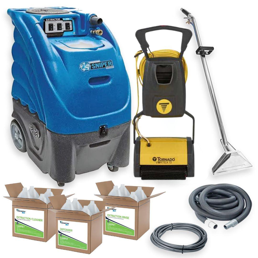 Sandia Sniper, Contractor Special Package, Carpet Extractor Cold Water, CRB Machine