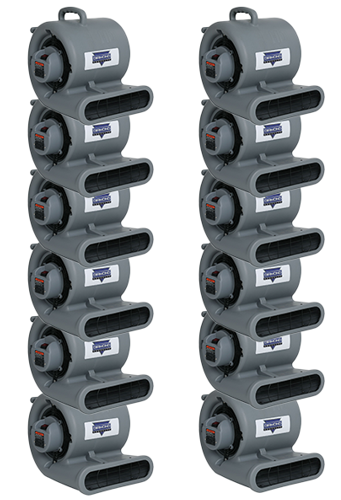 Diamond Products 12pc. Restoration Package - (12) CF1800HD Centrifugal Air Movers, 1/3 HP, 2000CFM,  Daisy Chain, Stackable