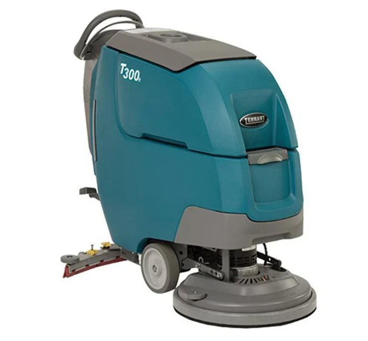 Refurbished Tennant T300e, 20" Walk Behind Disk Floor Scrubber, Battery, Pad Assist, 3/1/1 Warranty
