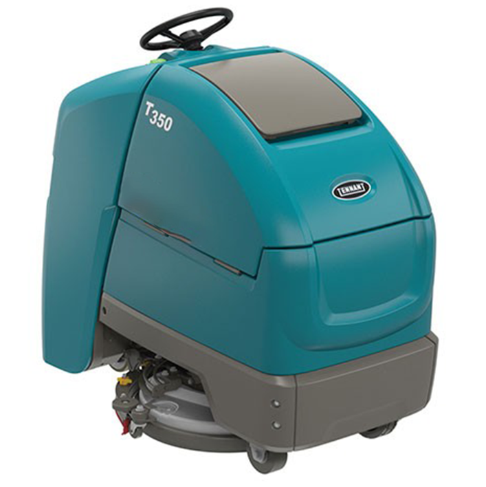 Refurbished | Tennant T350 | Floor Scrubber | 20" | 14 Gallon | Stand On | Battery | Disk