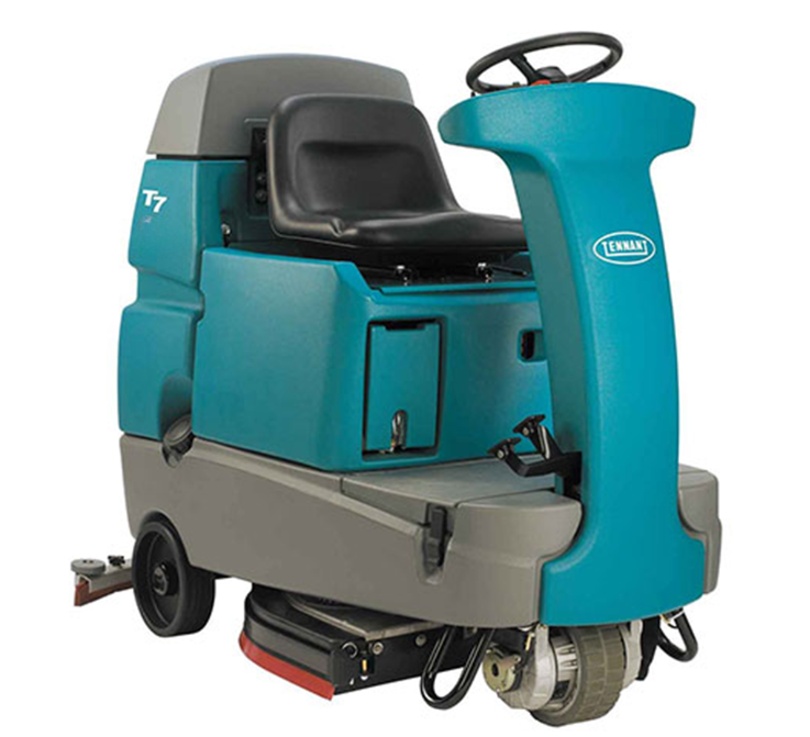 Refurbished Tennant T7, 28" Rider Floor Sweeper-Scrubber, 9/1/1 Warranty