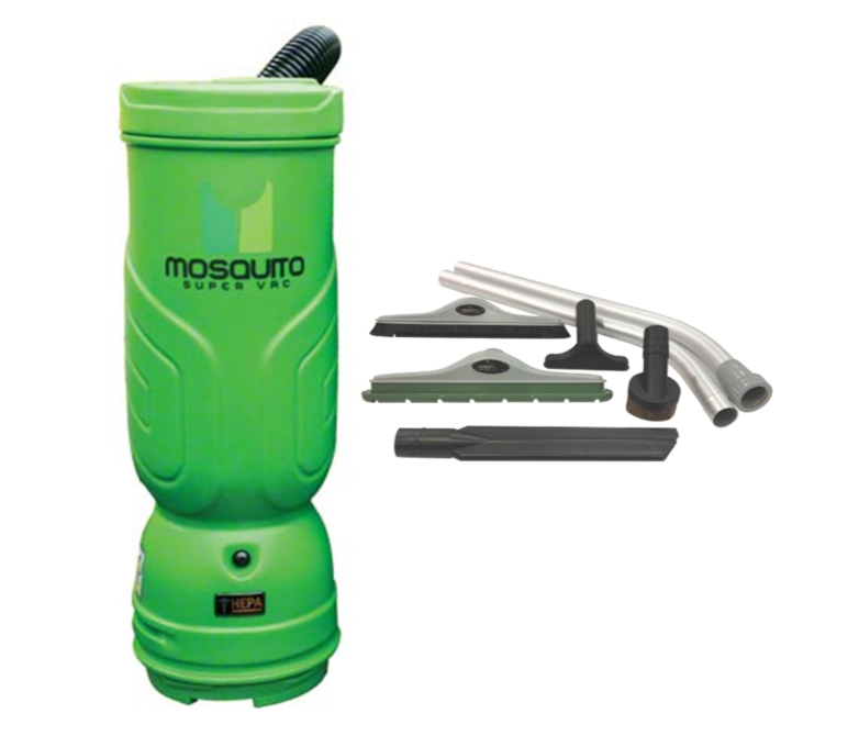 Mosquito Super-HEPA, Backpack Vacuum, 6QT  or 10QT, Green or Red, With or Without Tool Kit, 7 Year Warranty