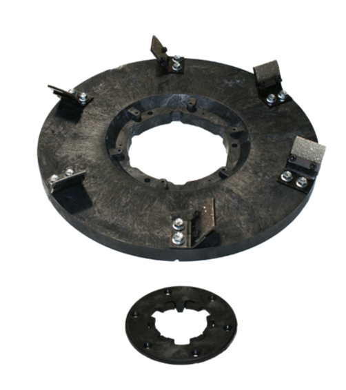 Diamabrush | 15" Coating Removal Tool | 25 Grit | 6 Blades | CCW | NP-9200 Clutch Plate Included