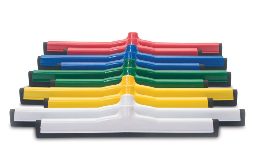 Squeegees, Plastic Frame, Foam Blade, 18" or 24", Available in 5 Different Colors, 6 Per Case
