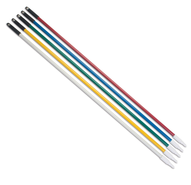 Fiberglass Handles, 48" or 60", Available in 5 Different Colors, 12 Per Case