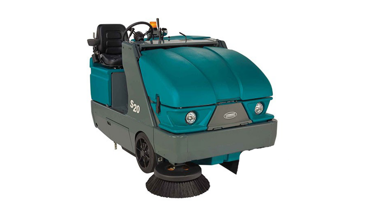 Used Tennant S20, Rider Floor Sweeper, 50", 82 Gallon Hopper, Propane