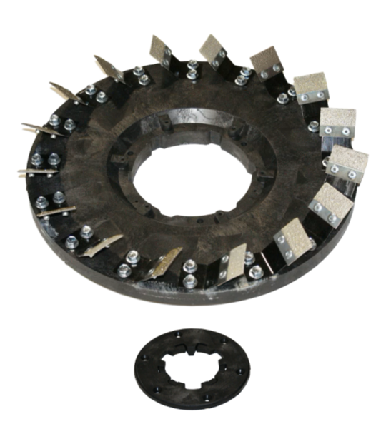 Diamabrush | 15" Concrete Tool | 100 Grit | 16 Blades | CCW | NP-9200 Clutch Plate Included