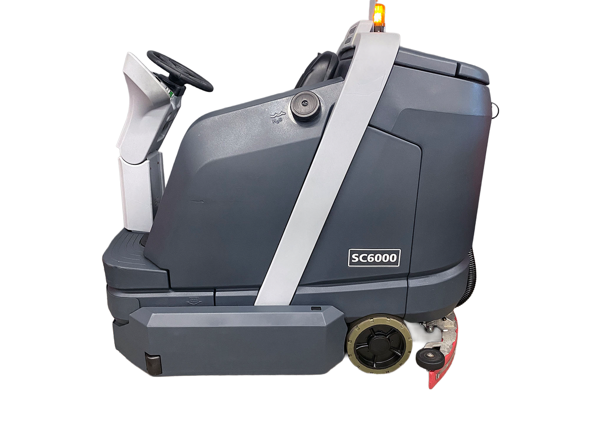 Refurbished Advance SC6000, Rider Floor Scrubber, 40", 50 Gallon, Battery, Disk, 9/1/1 Warranty