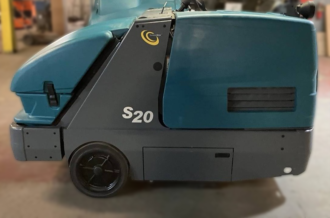 Refurbished Tennant S20, Rider Floor Sweeper, 50", 82 Gallon Hopper, Gasoline, 6/1/1 Warranty