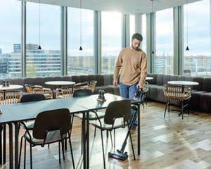 Nilfisk VU200, Floor Sweeper, 10", Battery, Bagless, HEPA, 2 Year Warranty