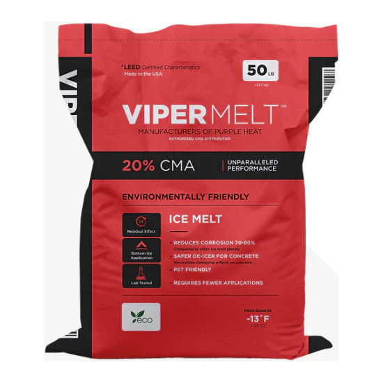 Ice Melt, Ultraviolet Viper Melt, Melts Ice Down To -13, 49 Per Pallet @ 50lbs, Per Pallet Orders Only, LEED