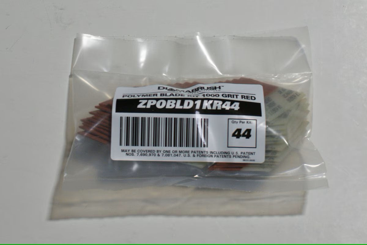 Diamabrush Polymer Replacement Blades, 1000 Grit Red,  88 Pieces