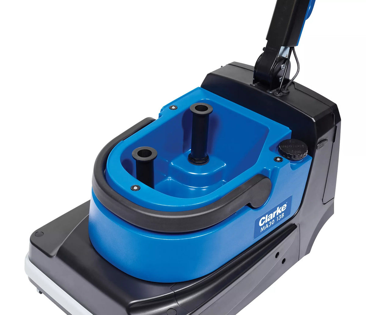 Clarke MA30 13B, Floor Sweeper-Scrubber, 13", 1.6 Gallon, Brush Assisted, Lithium, Cylindrical, 3 Year Warranty