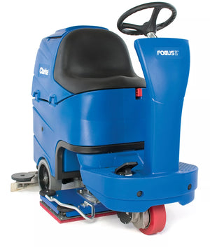 Clarke Focus II, Rider Floor Scrubber, 26" or 28", 21 Gallon,  Battery, Boost (Orbital), 3 Year Warranty