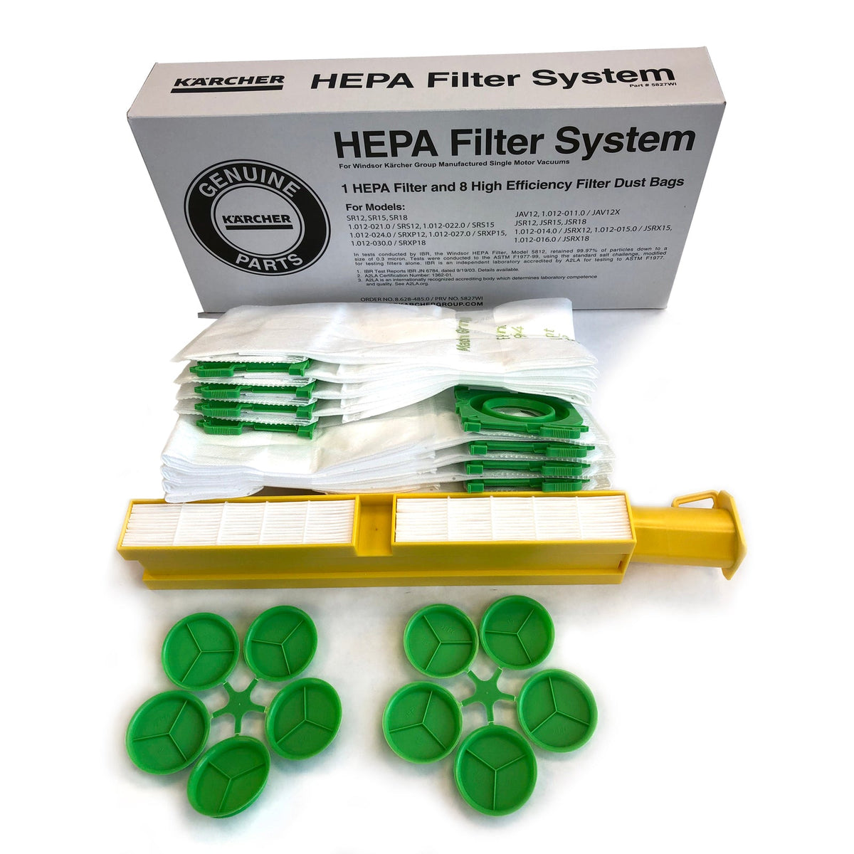 Karcher 8.628-485.0, Sensor¨ HEPA filter kit (includes: filter and 8 high efficiency bags)