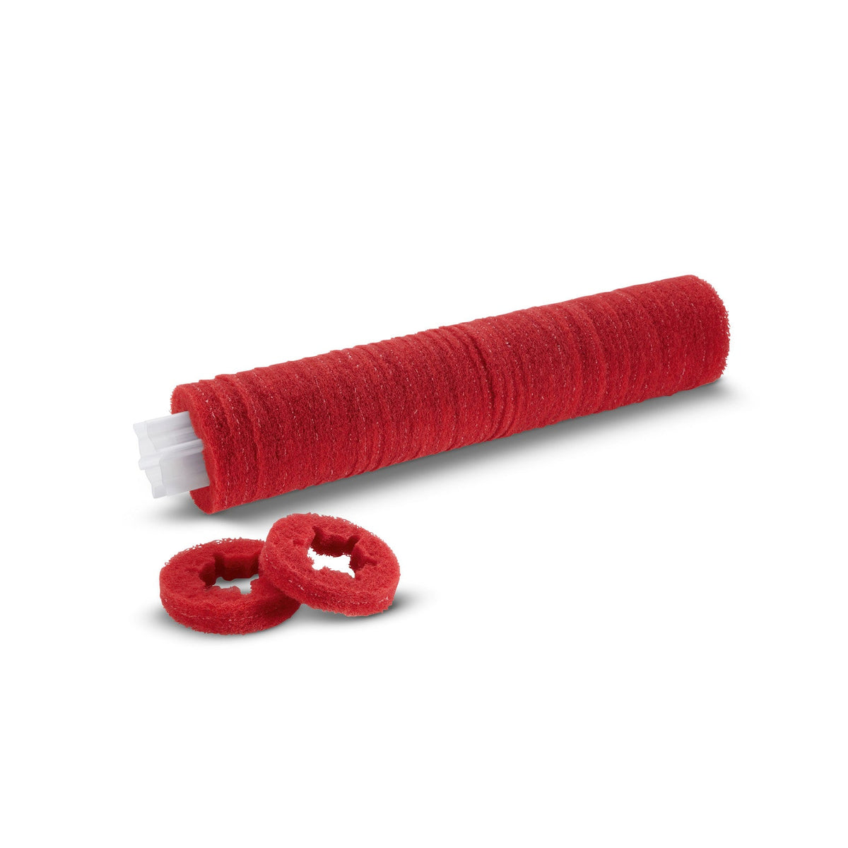 Karcher 6.369-726.0, Cylindrical pad, red, complete (2 required)