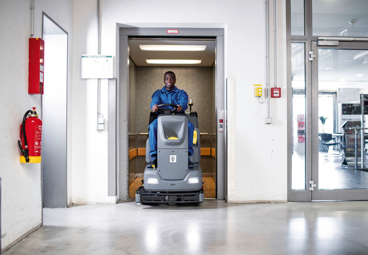 Karcher BR 75/110 R Bp, Floor Sweeper Scrubber, 30", 29 Gallon, Ride On, Cylindrical, 3 Year Warranty