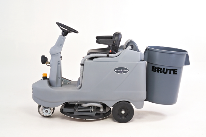 Advance Advolution 2710, Floor Burnisher, 27", 1600 RPMs, Ride On, Battery, Dust Control, 3 Year Warranty