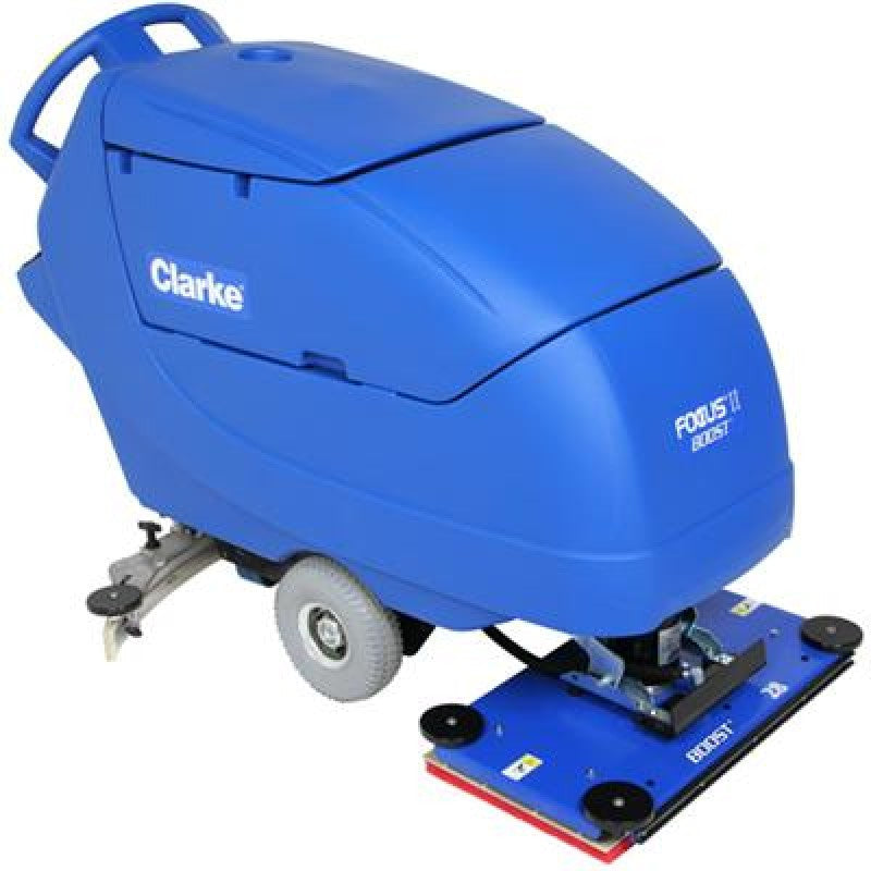 Clarke Focus II, Walk Behind Floor Scrubber, 28" or 32", 23 Gallon, Battery, Self Propel, Boost (Orbital), 3 Year Warranty