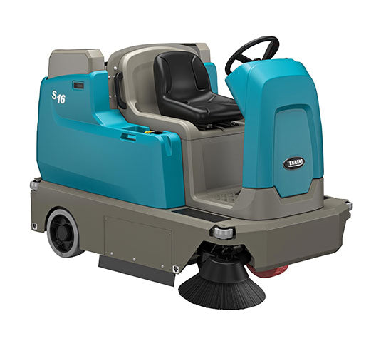 Tennant S16, Floor Sweeper, 46", 40 Gallon Hopper, Ride On, Battery, 3 Year Warranty