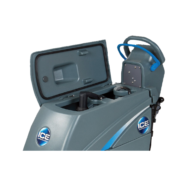 ICE i18B-AGM, Walk Behind Floor Scrubber, 18", 9 Gallon, Battery, Pad Assist, Disk, 5 Year Warranty