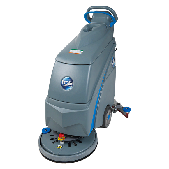 ICE i18C, Walk Behind Floor Scrubber, 17", 9 Gallon, Electric, Pad Assist, Disk, 5/5 Year Warranty
