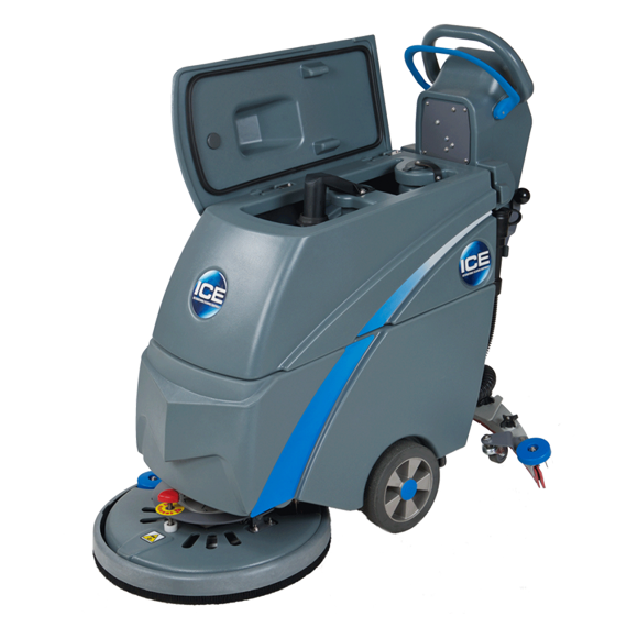 ICE i18C, Walk Behind Floor Scrubber, 17", 9 Gallon, Electric, Pad Assist, Disk, 5 Year Warranty