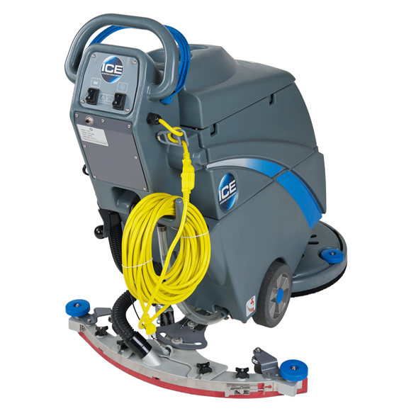 ICE i18C, Walk Behind Floor Scrubber, 17", 9 Gallon, Electric, Pad Assist, Disk, 5 Year Warranty