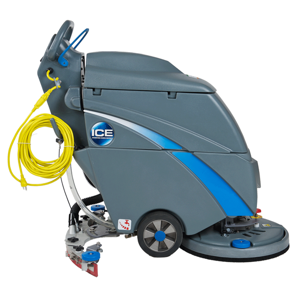 ICE i18C, Walk Behind Floor Scrubber, 17", 9 Gallon, Electric, Pad Assist, Disk, 5 Year Warranty