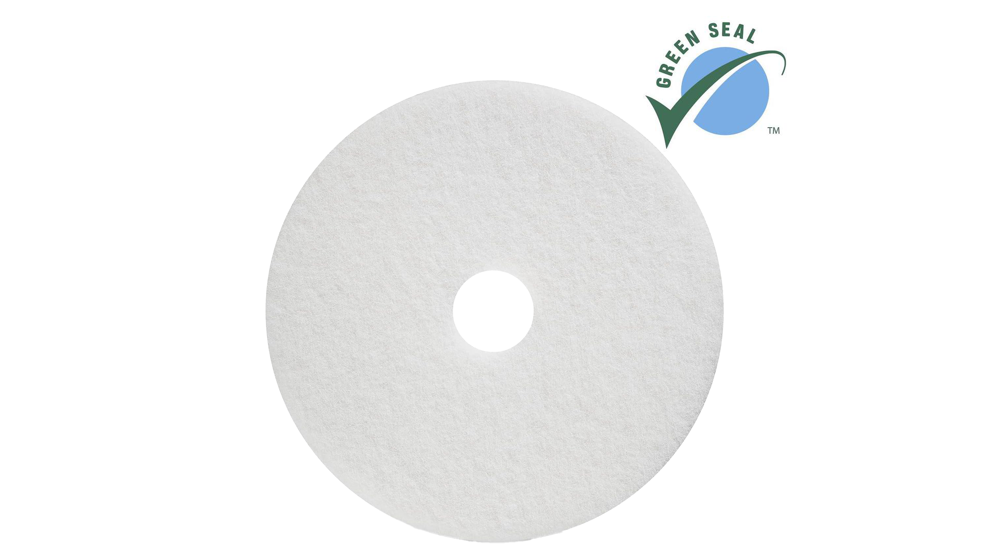 20" White Floor Buffing & Scrubbing Polishing Floor Pads, Green Seal Certified- Case of 5 #SS-401220