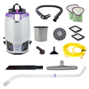 Proteam Gofit 6QT Plus | Backpack Vacuum | 12.9lbs | Electric | With Tools | HEPA | 3 Year Warranty
