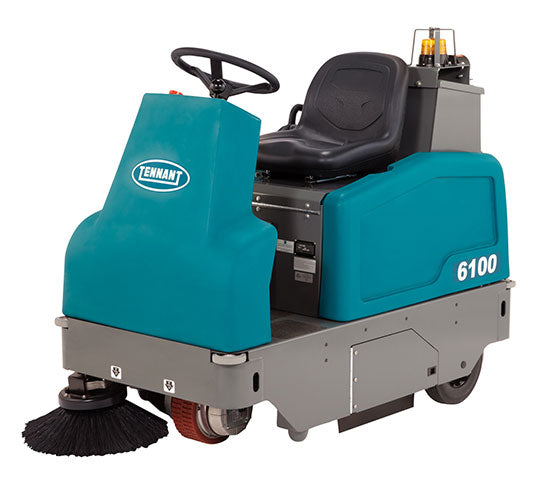 Tennant 6100, Floor Sweeper, 30", Battery, Ride On, 22 Gallon Hopper